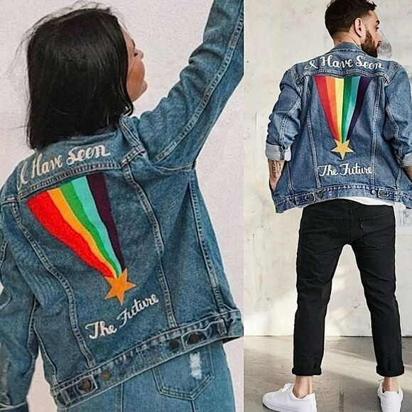Levi's Jean Jacket Pride Rainbow Size M • LIMITED EDITION • Matthew Shepard • - Picture 6 of 10